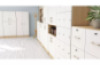 Prima. White storage locker 15 with doors - birch