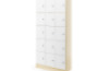 Prima. White storage locker 15 with doors - birch