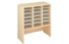 Storage Unit L with compartments for container - Beech