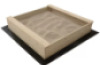 Small wooden sandpit with tarp and base