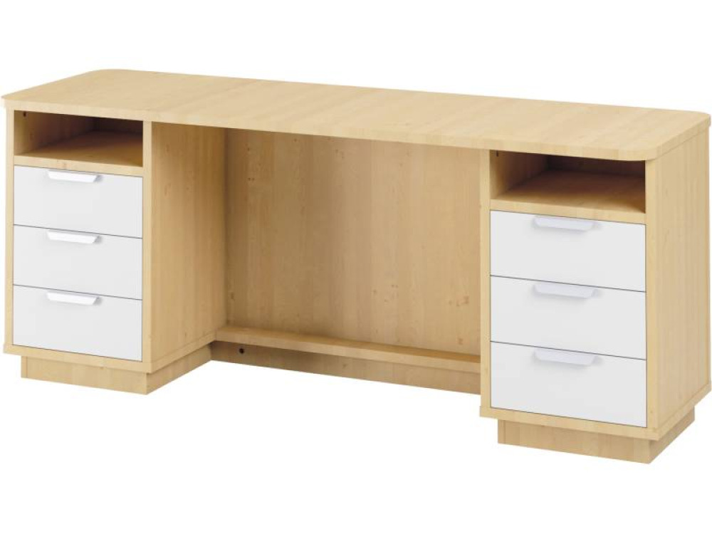 Headmaster's desk with 2 rows of shelves. Minty collection