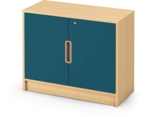 Storage Unit 92 with shelves and doors + lock - Emerald blue - M