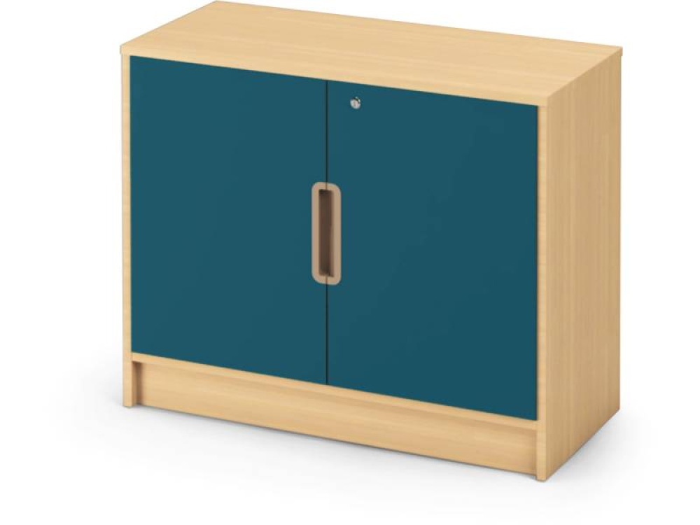 Storage Unit 92 with shelves and doors + lock - Emerald blue - M