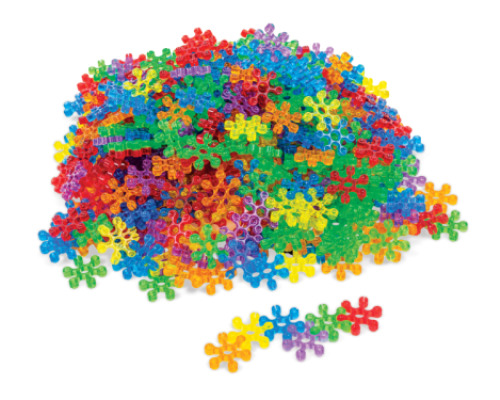 Snowflakes. Transparent blocks
