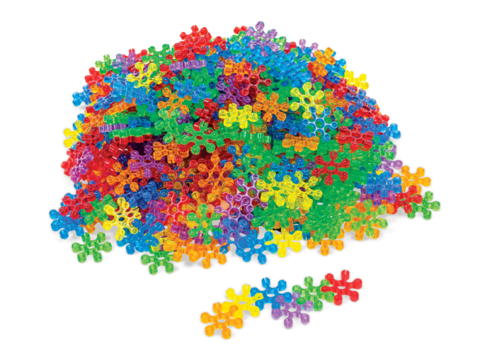 Snowflakes. Transparent blocks