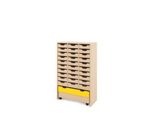 Storage Unit XL with shallow wooden trays + container - Eko
