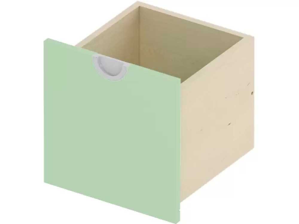 Cubo collection. Narrow tall drawer - sage