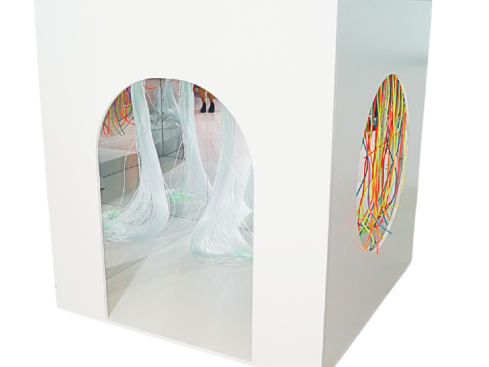 Large Wooden Padded Den for Bubble tube and Fibre Optics.