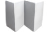 Foldable gymnastics mat 4-part. White-grey