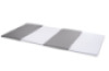 Foldable gymnastics mat 4-part. White-grey