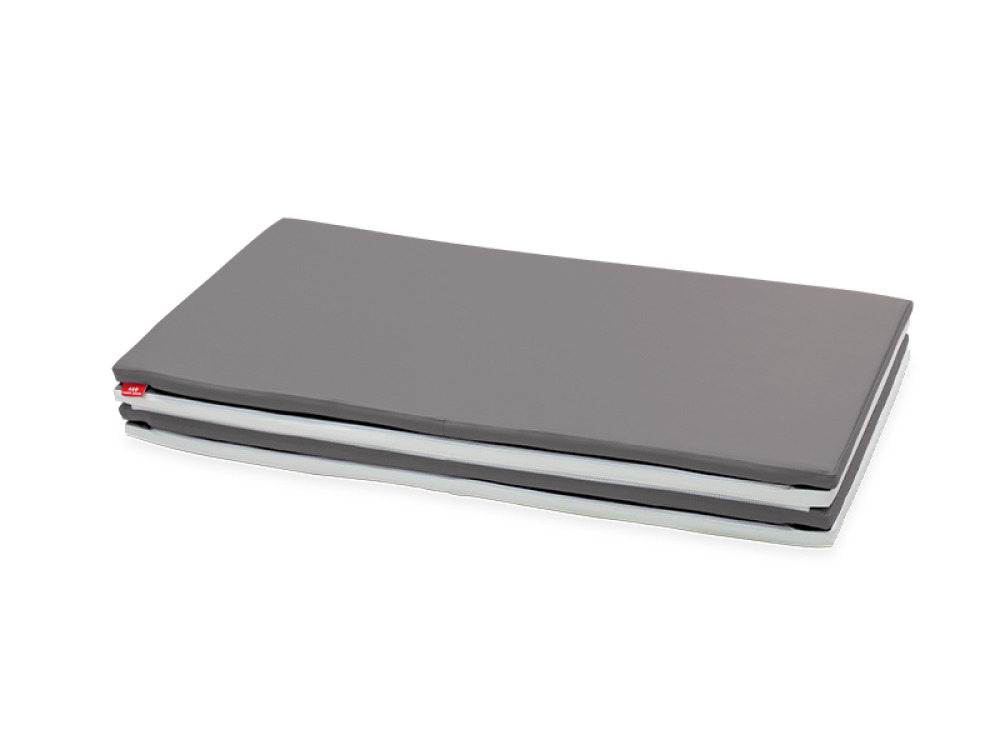 Foldable gymnastics mat 4-part. White-grey
