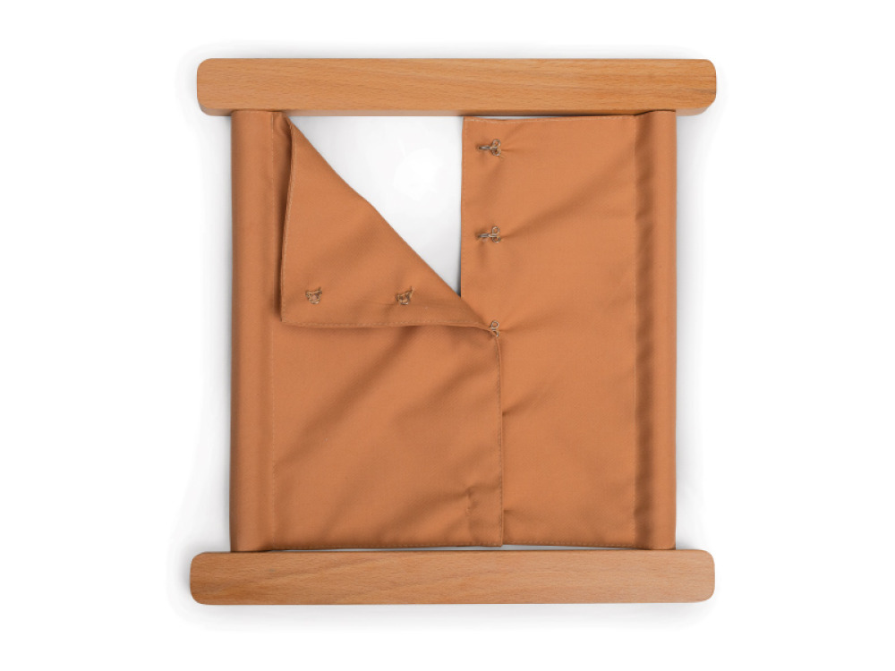 Montessori Aid. Exercise frame with clasps
