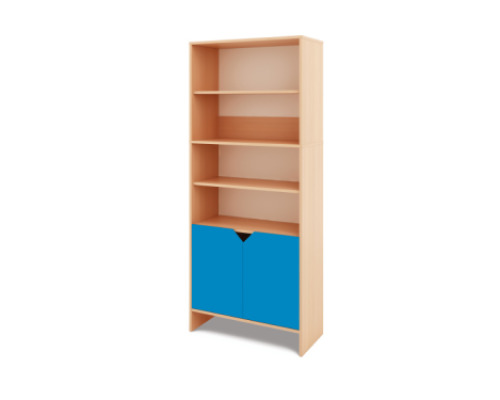 Tall Storage Unit + half bottom doors - Blue