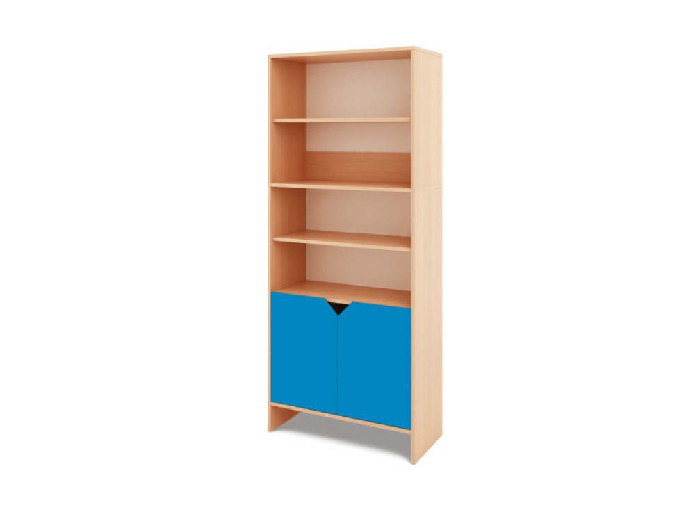 Tall Storage Unit + half bottom doors - Blue