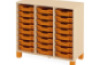 Cabinet with 24 shallow containers. Orange. Fresh Collection