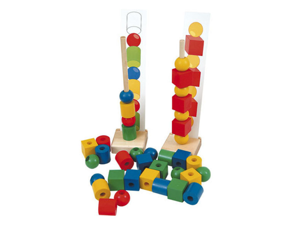 Geometric figures & shapes Sorting wooden beads