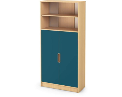 Tall Cabinet 92 with doors - Type B - Emerald blue