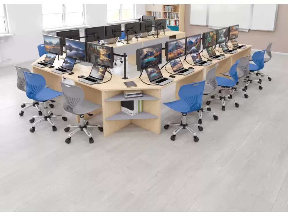 16 - work station set. Mila computer & language Lab