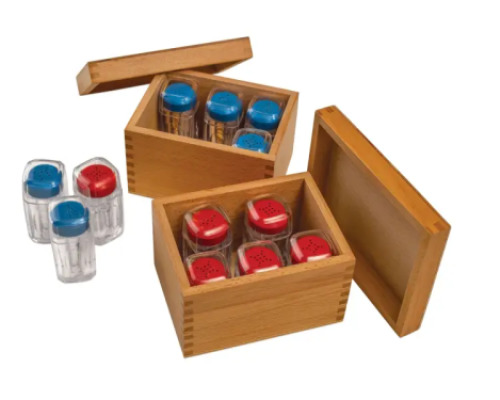 Montessori Aids. Aromatic bottles