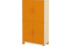 High wardrobe with two pairs of doors with lock. Orange. Fresh Collection