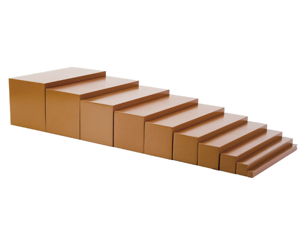 Montessori Aids. Brown stairs