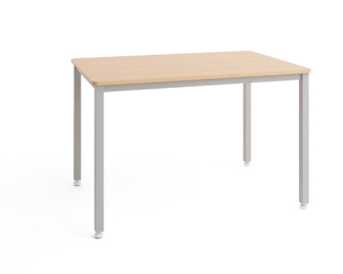 ASO desk for two people, size 5 with with an beech-coloured HPL laminate top