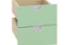 Cubo collection. Two narrow low drawers - sage