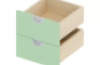 Cubo collection. Two narrow low drawers - sage