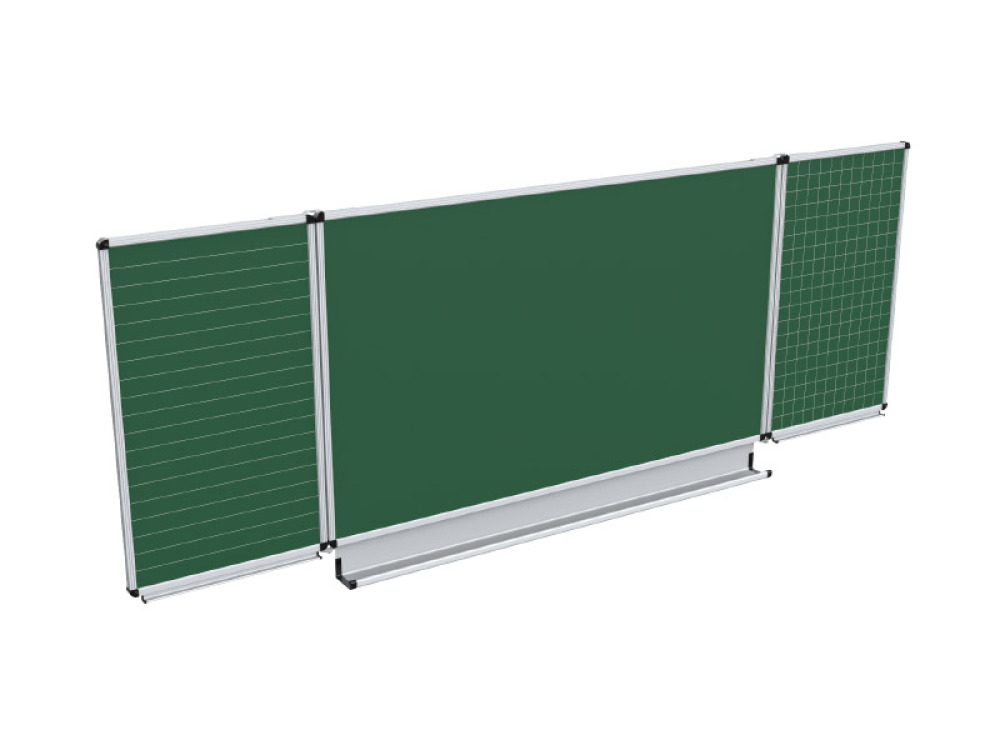 Green board with lines and squares