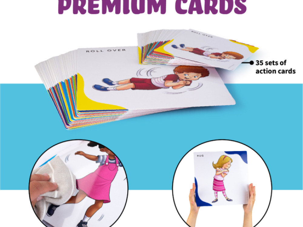 Spark Action Floor Game Matching Cards for Speech Therapy – 35 Sets