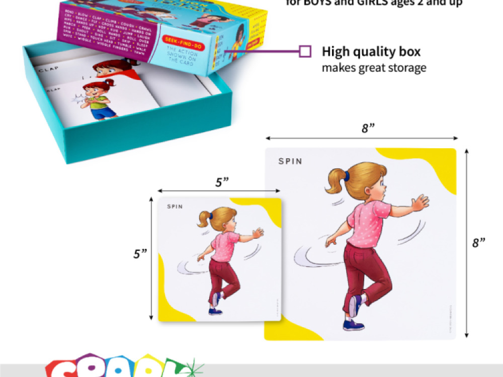 Spark Action Floor Game Matching Cards for Speech Therapy – 35 Sets