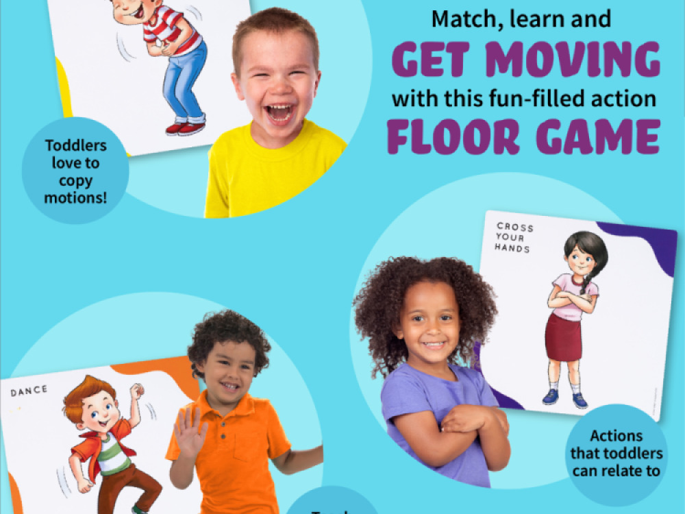 Spark Action Floor Game Matching Cards for Speech Therapy – 35 Sets