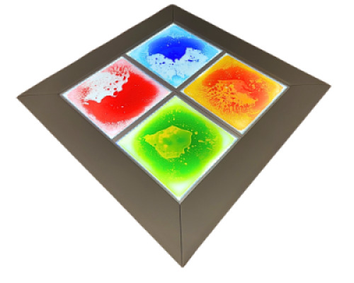 Light Up Sensory Floor Tile Kit (4 Tiles and 1 Adaptor) and Surround