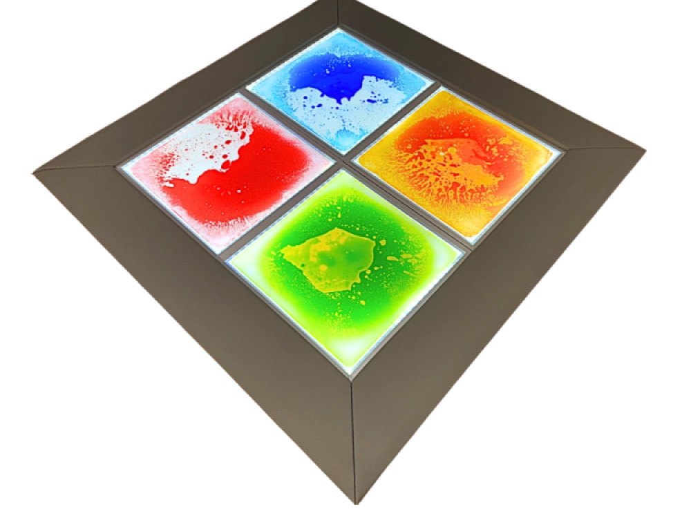 Light Up Sensory Floor Tile Kit (4 Tiles and 1 Adaptor) and Surround