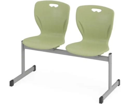MultiSeat. 2-person cloakroom bench 6. Avocado