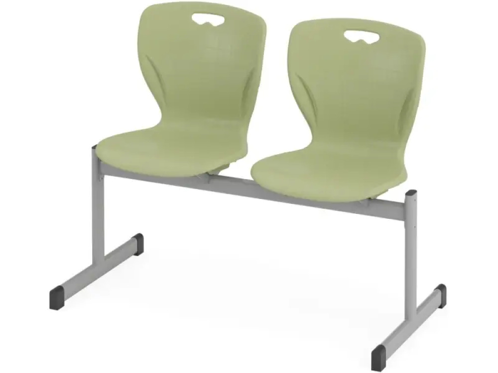 MultiSeat. 2-person cloakroom bench 6. Avocado