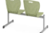 MultiSeat. 2-person cloakroom bench 6. Avocado