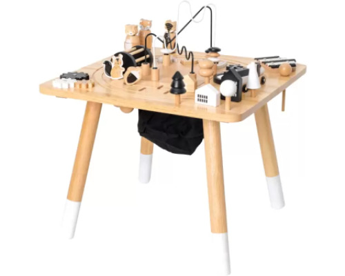 Wooden activity table with maze