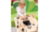 Wooden activity table with maze