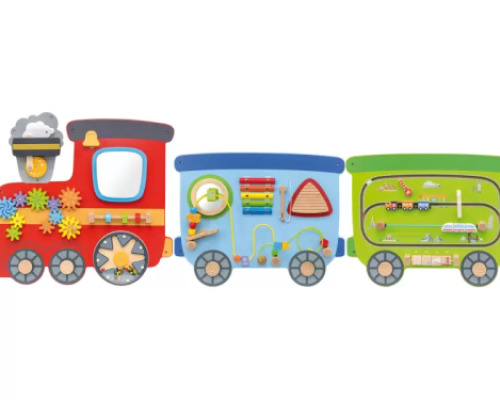 Train. Wall-mounted manipulative board maxi
