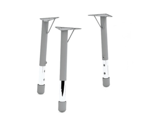3 metal legs with 1-3 regulation