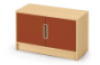 Storage Unit 92 with shelves and doors - Brick - S