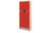 Tall Storage Unit + bottom & upper doors - Red