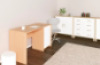 Beech Teacher?s desk with door and 2 drawers