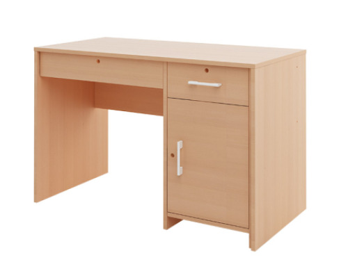 Beech Teacher?s desk with door and 2 drawers