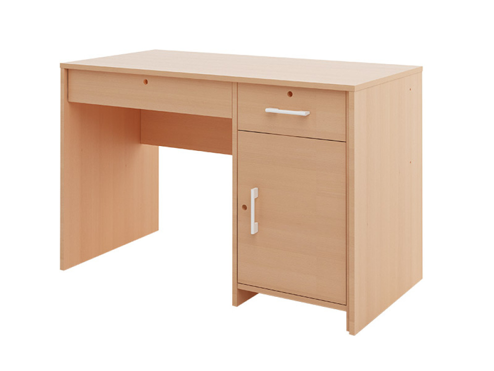 Beech Teacher?s desk with door and 2 drawers