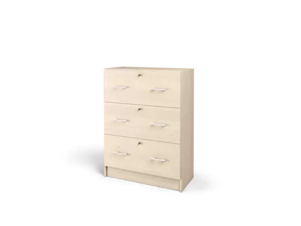 Wide chest of drawers from the Prima collection. Birch