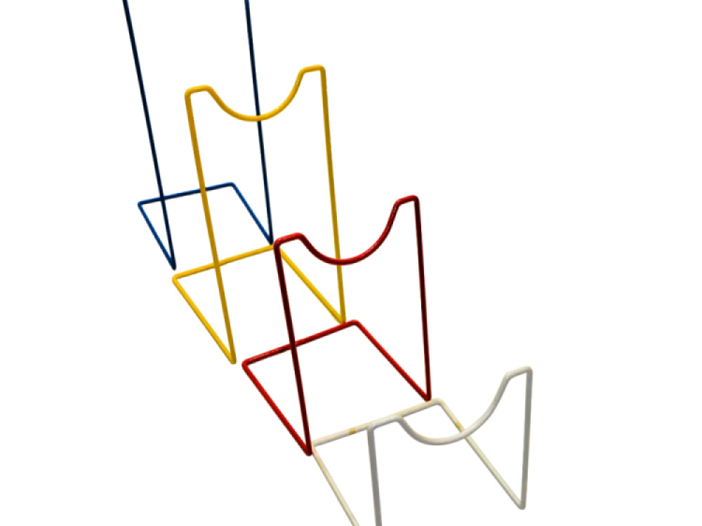 Single Metal Water Channel Stands (1 of each height, Set of 4)