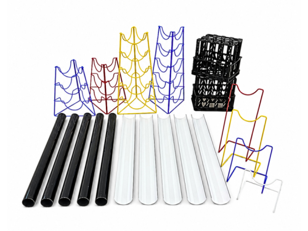 Single Metal Water Channel Stands (1 of each height, Set of 4)