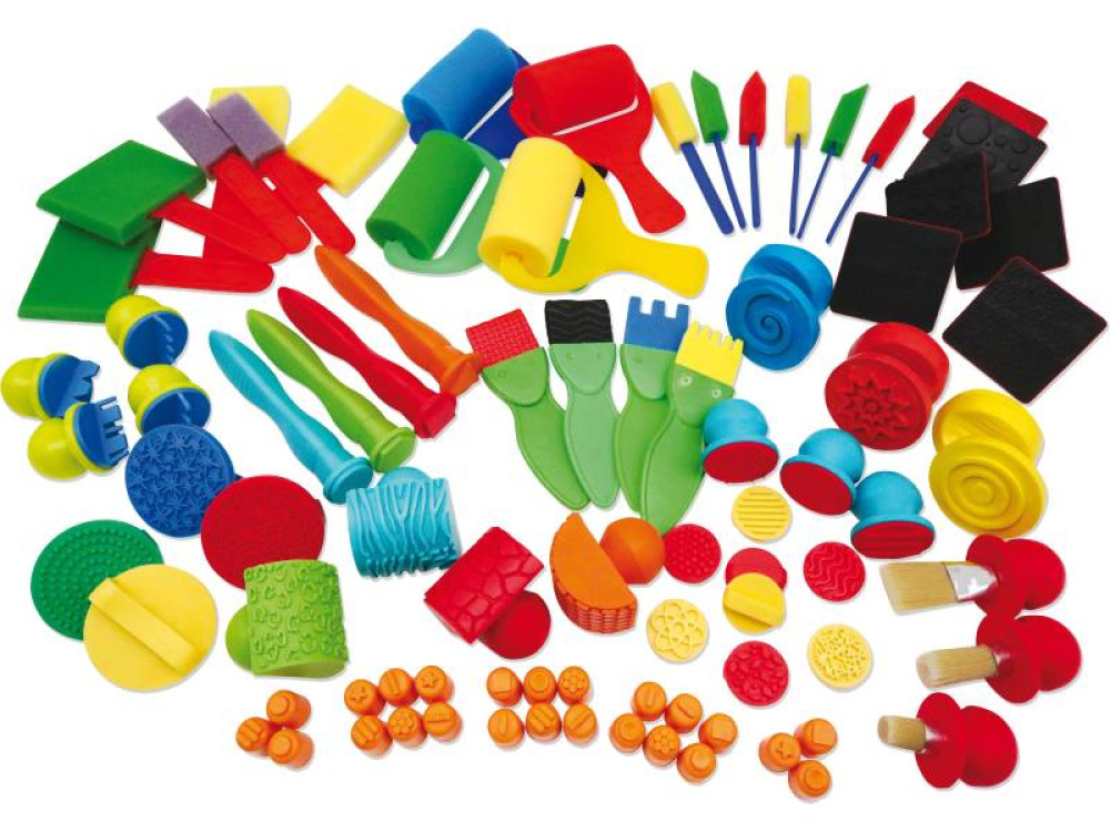 Mega set of stamps and brushes